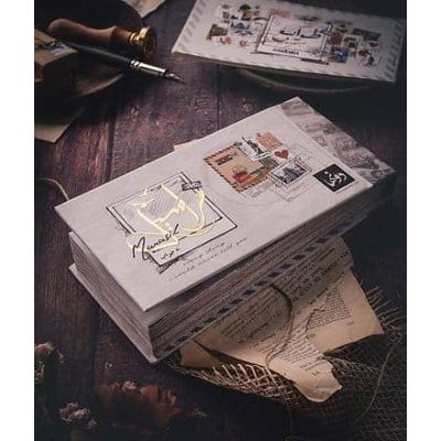 صندوق مراسيل 54ظرف مقاس 10*20.5سم +كتاب 210طابع مقاس 9*16سم