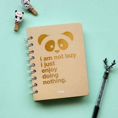 Dawenha Lazy Panda Pastel Notebook
