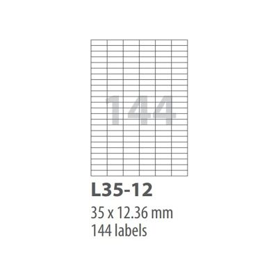 ورق ليبل A4 متعدد 100/144 Smart فرخ L35-12