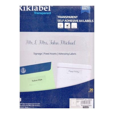 باكو شفافيات استيكر لامع A4 ليزر + تصوير + ليزر الوان /20 TA4G