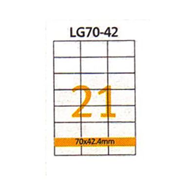 ورق ليبل A4 متعدد 100فرخ/21 OFFICE PACK رقم Smart LG 70-42