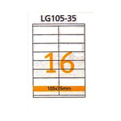 ورق ليبل A4 متعدد 100فرخ/16 OFFICE PACK رقم Smart LG 105-35