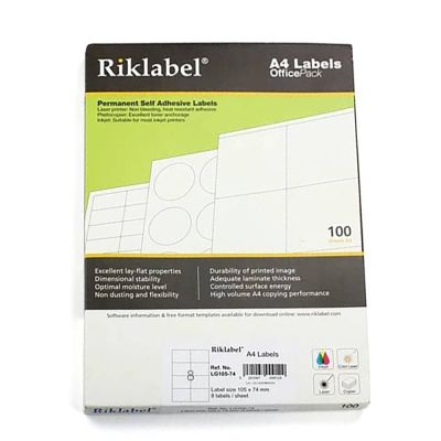 ورق ليبل A4 متعدد 100فرخ/8 OFFICE PACK رقم Smart LG 105-74