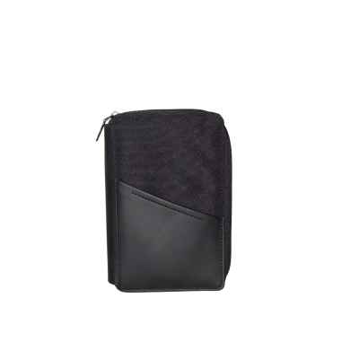 شنطة مستندات جلد*قماش يد بسوسته مقاس12*20سم blackرقمLshb6