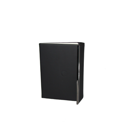 نوت بوك لاصق مسطر جلد بكبسولة blackمقاس 14*21.5سم رقم nb5