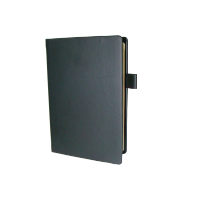 نوت بوك لاصق مسطر جلد باستيك blackمقاس 14*21سم رقم nb8r