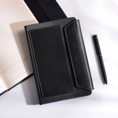 نوت بوك لاصق مسطر جلد بكبسولة مقاس 14.2*21سم رقم nb15s