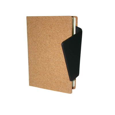 نوت بوك لاصق مسطر جلد بكبسولة مقاس 14*21.5سم black*grayرقم nb19-ascot