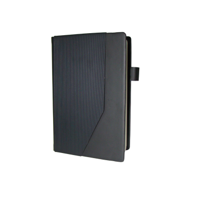 نوت بوك لاصق مسطر جلد باستيك blackمقاس 14*21.5سم رقم nb17