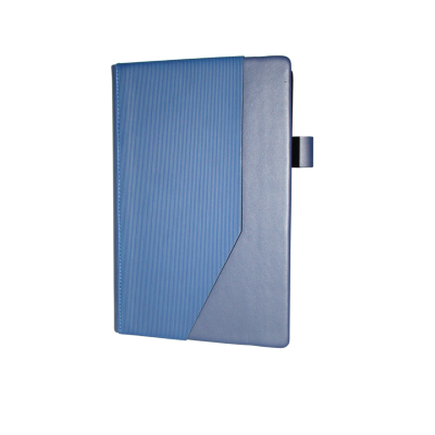 نوت بوك لاصق مسطر جلد باستيك blueمقاس 14*21.5سم رقم nb17