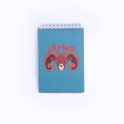 نوت بوك سلك مسطر 60 ورقة 80 جرام برج الحمل Aries مقاس 9*14 سم