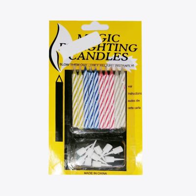 كارت شمع سحرى+قاعدة الوان 10ق