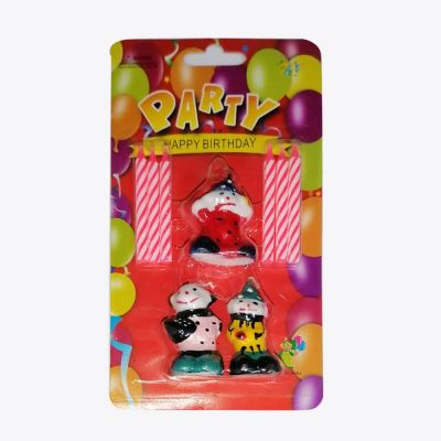 كارت شمع مهرج الوان9ق