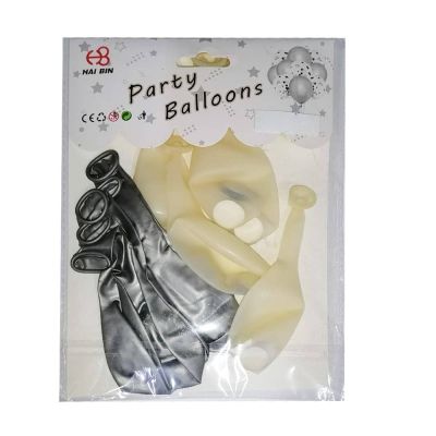 كيس بالون الوان سادة ميتلك+ترتر 10ق
