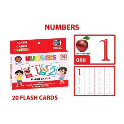 كروت تعليمية اكتب وامسح ارقام انجليزى20كارت2وجه مقاس12*16سمnumbers