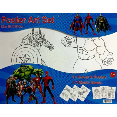 كراسة تلوين دبوس اشكال مقاس35*50سم120ج spider man