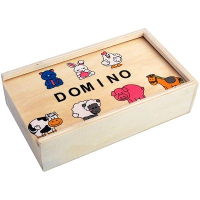 علبة دومينو خشب غابه مقاس9*15.5سم