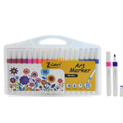 طقم الوان ارت ماركر 36 لون سن مدور 2مم ع.بلاستيك Z-Colors رقم 601