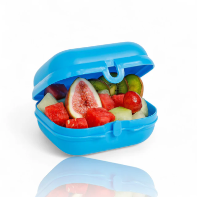 بانانا لانش بوكس بلاستيك معتم Bananaازرق600م