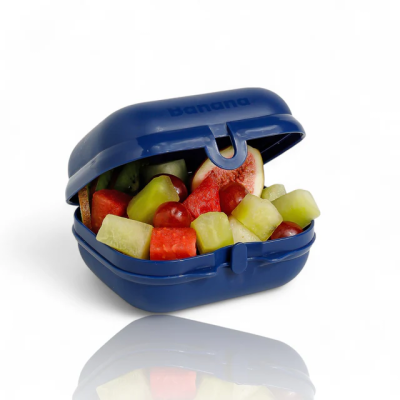 بانانا لانش بوكس بلاستيك معتم Bananaكحلى600م