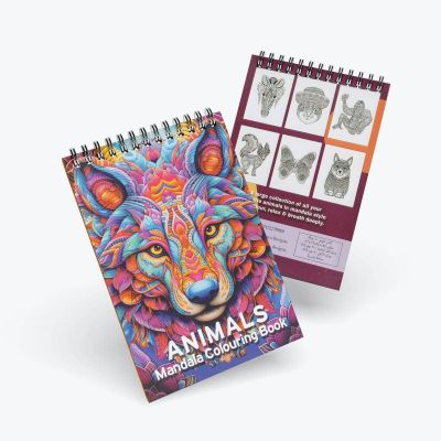 اسكتش تلوين سلك60ورقة animalsمقاس 14.8*21سم