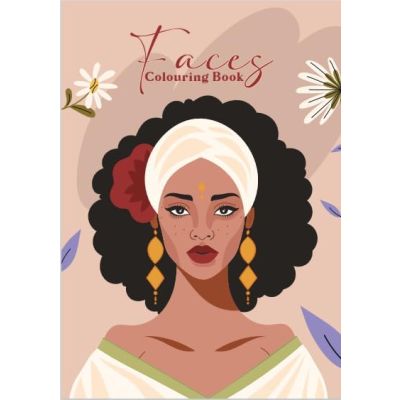 Coloring Sketch Book – 50 Pages – Faces – 21 × 29.7 cm