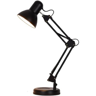 اباجورة مكتب معدن قاعدة متحركة + ماسك ترابيزة Black رقم LH1-9