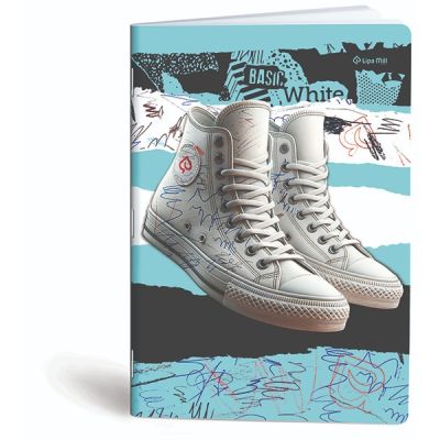 كشكول مسطر ابيض 40ورقة 60جرام غ دبوس سوفت مقاس20.5*29.7سم Mar Mar-Sneakers-white