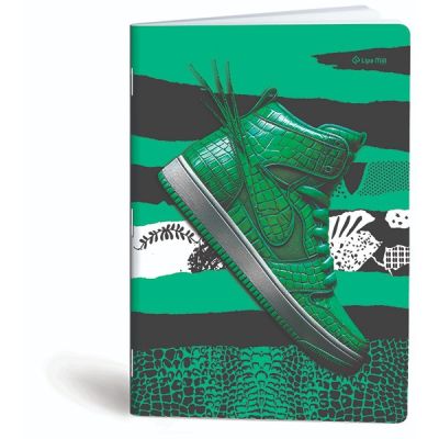 كشكول مسطر ابيض 40ورقة 60جرام غ دبوس سوفت مقاس20.5*29.7سم Mar Mar-Sneakers-green