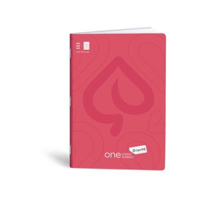 كشكول مسطر ابيض 60ورقة 60جرام غ دبوس سوفت مقاس20.5*29.7سم Mar Mar-One color-red