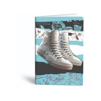 كشكول مسطر ابيض 60ورقة 60جرام غ دبوس سوفت مقاس20.5*29.7سم Mar Mar-Sneakers-white