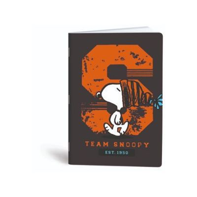 كشكول مسطر ابيض 80ورقة 60جرام غ دبوس سوفت مقاس20.5*29.7سم Mar Mar-Snoopy-team snoopy