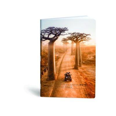 كشكول مسطر ابيض 100ورقة 60جرام غ دبوس سوفت مقاس20.5*29.7سم Mar Mar-Travel-avenue of the baobabs