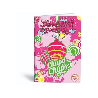 كشكول مسطر ابيض 100ورقة 60جرام غ دبوس سوفت مقاس20.5*29.7سم Mar Mar-Chupa Chups-Strawberry