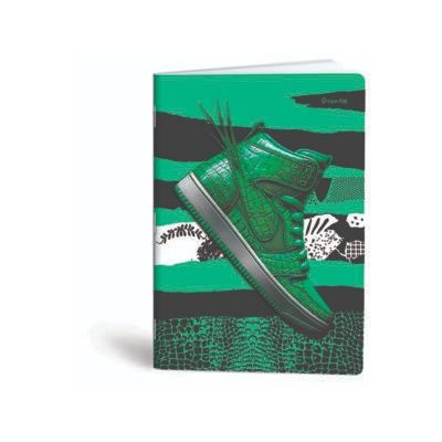 كشكول مسطر ابيض 100ورقة 60جرام غ دبوس سوفت مقاس20.5*29.7سم Mar Mar-Sneakers-green