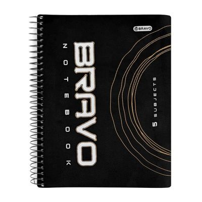 كشكول سلك مسطر ابيض200ورقة غ بلاستيك5فاصل مقاس21*29.7سم Bravo