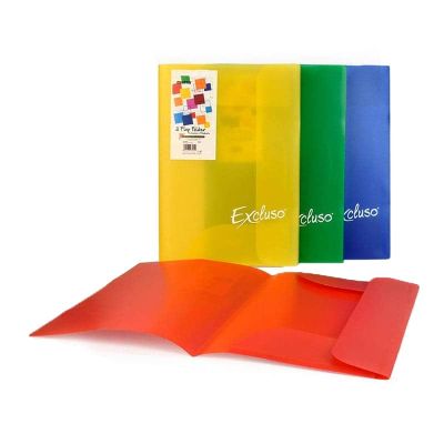 حافظة Mintra بلاستيك Excluso باستيك شفاف مطبوع الوان مقاس A4 رقم 93955