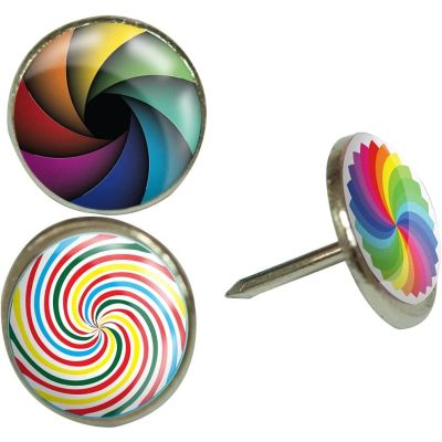 علبة دبوس مكتب معدن ملون منترا REF . 95477