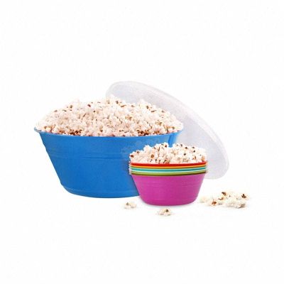 علبه ثلاجه بلاستيك منترا بغطا+6بوله صغيره للفشار 009249