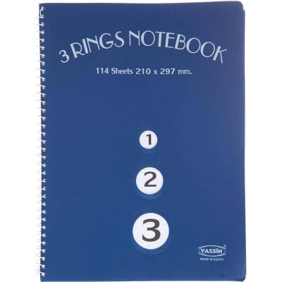 ك ياسين114 ورقة 3 رنجز3 فاصل بلاستيك سلك لولبىA4