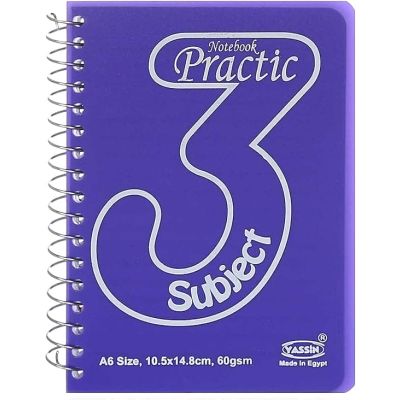 كشكول سلك مسطر114ورقة ابيض60جرام 3فاصل مقاس10.5*14سم yassin-practic