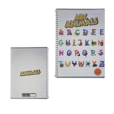 كشكول سلك غ بلاستيك انجليزى100ورقة60 جرام مقاس 21*29.7سم yassin رقم0744