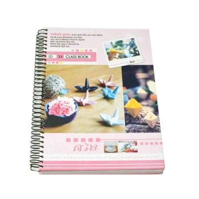 كشكول ياسين (YASSIN) غلاف بلاستيك مسطر سلك لولبى مفرد 200 ورقة 60 جرام / Pretty A4- 21*29.7 cm-Ref