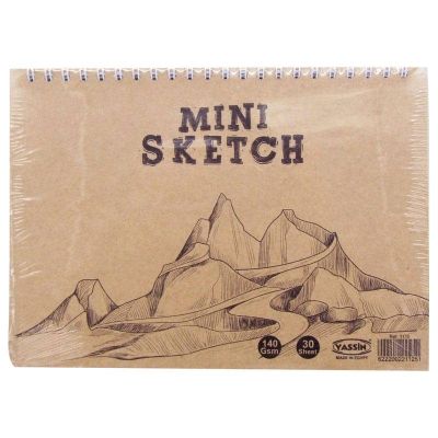 اسكتش رسم سلك30ورقة ابيض140ج مقاس13.5*20سمYassin