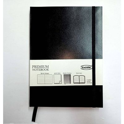 نوت بوك لاصق مسطر80ورقة كريمى 90ج بأستيك مقاس14*20سم Yassin Premium