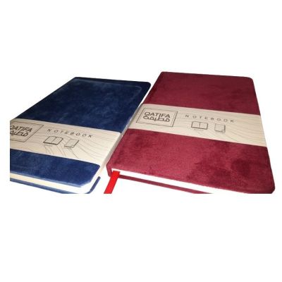 نوت بوك لاصق مسطر80ورقة كريمى غ قطيفة مقاس 14*21سم yasin-qatifa رقم 1271