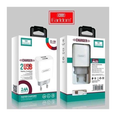 شاحن موبايل بالكابل 2مخرج رقم Earldom kx3444