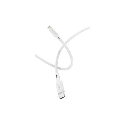 كابل شاحن موبايل ETRAIN من USB-C الى USB-C بقوة 60 وات مقاس 1 متر ابيض رقم MP-62-1