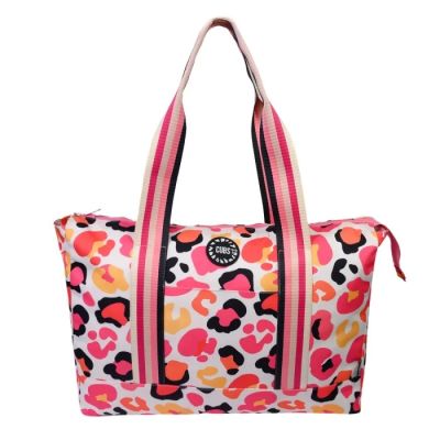شنطة رحلات يد رقمPink Leopard & Popsticks Tote182600-TO12-2519