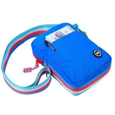 شنطة رحلات يد رقمRoyal Blue/Red Cross Body Bags182012-10-Cr25